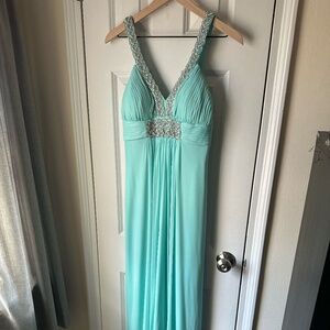 Betsy & Adam Teal Prom Dress - Size 4
